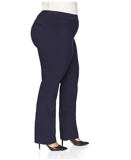 Lark & Ro Women's Plus Size Barely Bootcut Stretch Pant: Comfort  FitLookcave | Lookcave